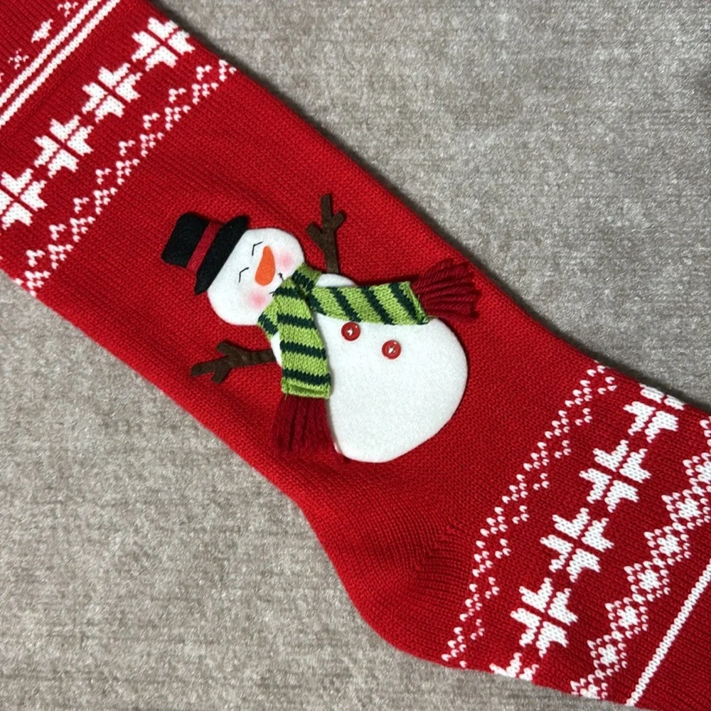 Transpac Red Sweater‎ Like Snowman Christmas Holiday Stocking